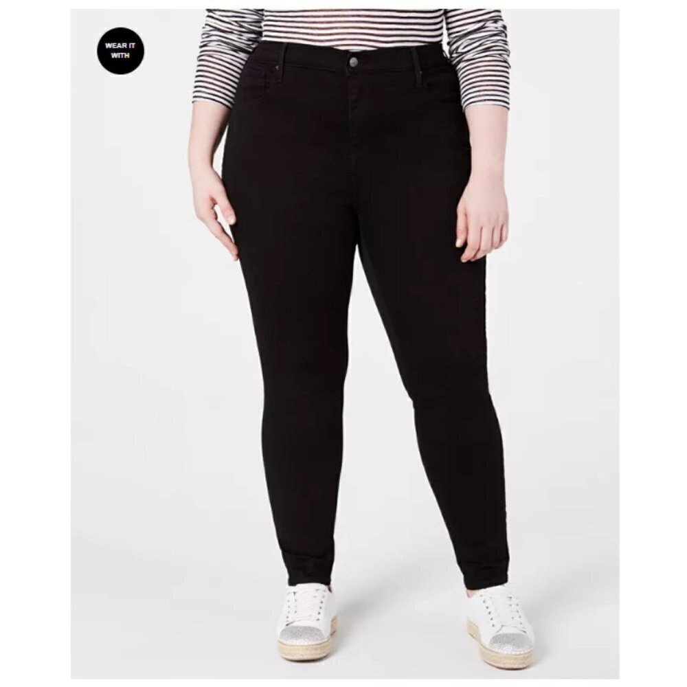 Levi's 721 Plus Size High Rise Millennial Dark Wash Denim Skinny Jeans Size 26W